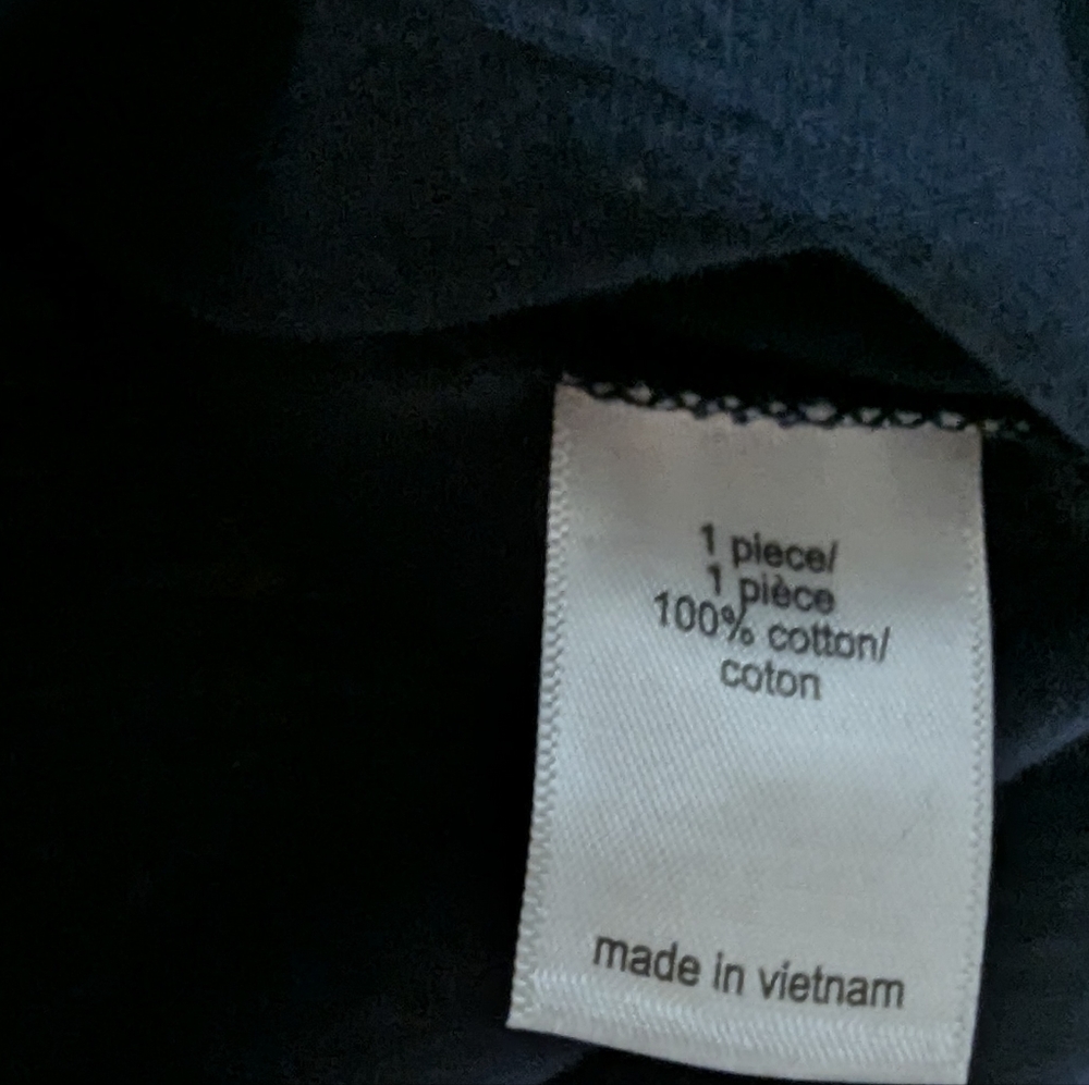 Maurices 24/7 Tee Shirt Sz Large Stars Navy Blue Crew Neck - Picture 6 of 8